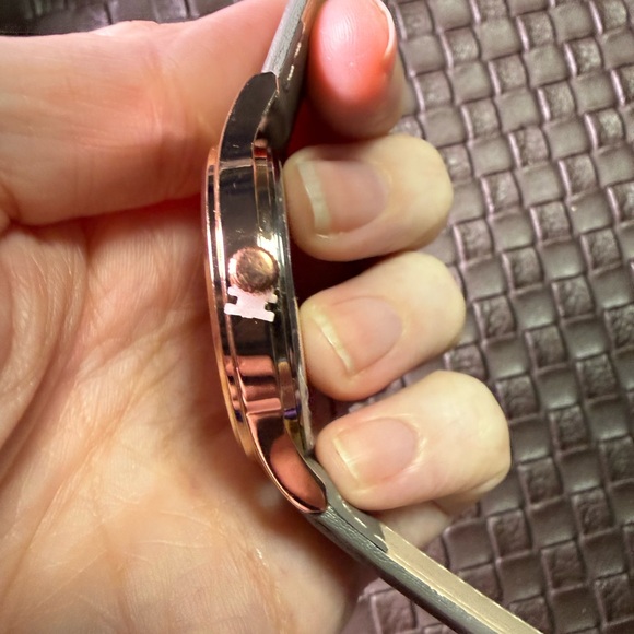 Monroe by Maestro Classique Rose Gold Watch Gray Leather NWOT New Battery - Picture 8 of 9